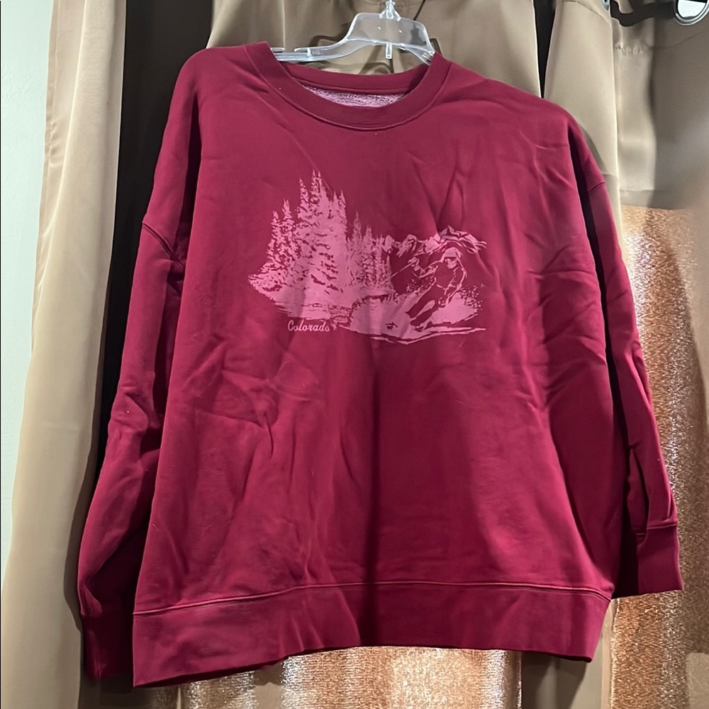 AE Colorado Red Graphic Sweatshirt